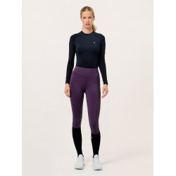 Leggings de equitación Equestrian Stockholm Movement para mujer Negro cuervo Violeta