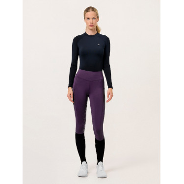 Leggings de equitación Equestrian Stockholm Movement para mujer Negro cuervo Violeta
