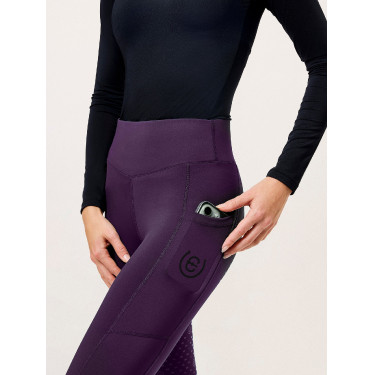 Leggings de equitación Equestrian Stockholm Movement para mujer Negro cuervo Violeta
