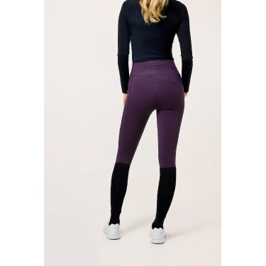 Leggings de equitación Equestrian Stockholm Movement para mujer Negro cuervo Violeta