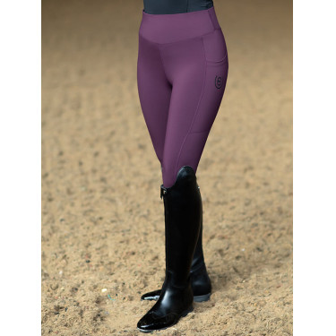 Leggings de equitación Equestrian Stockholm Movement para mujer Negro cuervo Violeta