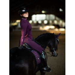 Leggings de equitación Equestrian Stockholm Movement para mujer Negro cuervo Violeta