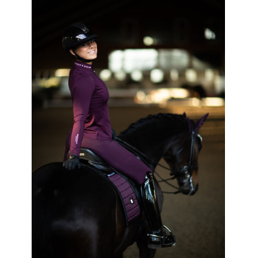 Leggings de equitación Equestrian Stockholm Movement para mujer Negro cuervo Violeta