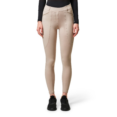 Leggings de equitación Equestrian Stockholm Premium para mujer Beige