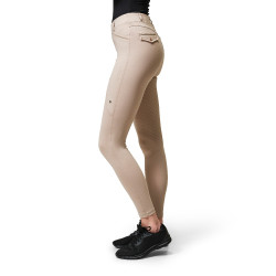 Leggings de equitación Equestrian Stockholm Premium para mujer Beige