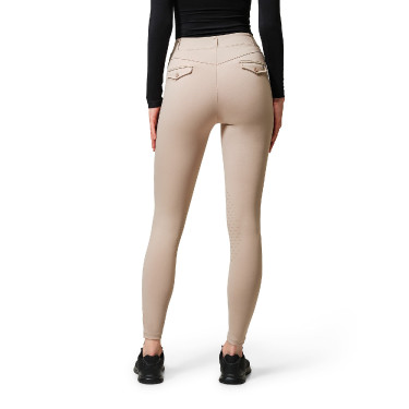 Leggings de equitación Equestrian Stockholm Premium para mujer Beige