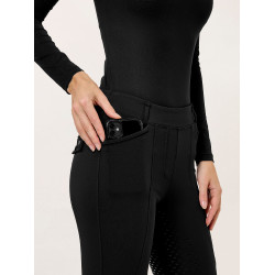 Leggings de equitación Equestrian Stockholm Premium para mujer Negro