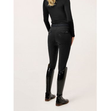 Leggings de equitación Equestrian Stockholm Premium para mujer Negro