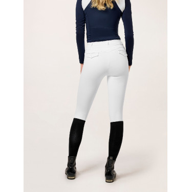 Leggings de equitación Equestrian Stockholm Premium para mujer Blanco