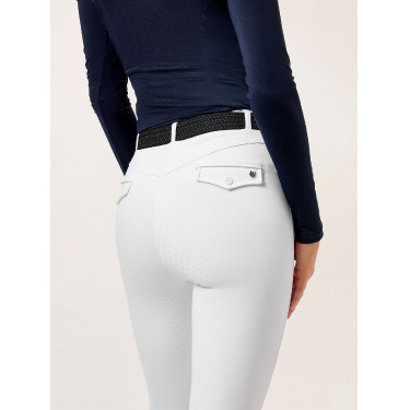 Leggings de equitación Equestrian Stockholm Premium para mujer Blanco