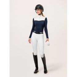 Leggings de equitación Equestrian Stockholm Premium para mujer Blanco