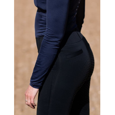 Legging de equitación Equestrian Stockholm Supreme para mujer Edición negra Negro