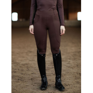 Legging de equitación Equestrian Stockholm Supreme para mujer Brillo infinito Marr&amp;amp;amp;oacute;n