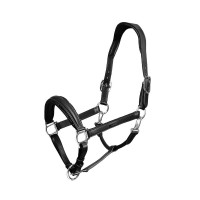 Cabezada de cuero Equestrian Stockholm anatómica brillante Edición Noir Negro Cabezada de cuero Equestrian Stockholm anatómica brillante Edición Noir Negro