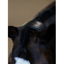Cabezada de cuero Equestrian Stockholm anatómica brillante Edición Noir