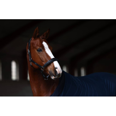 Cabezada de cuero Equestrian Stockholm anatómica brillante Pradera azul Cabezada de cuero Equestrian Stockholm anatómica brillante Pradera azul
