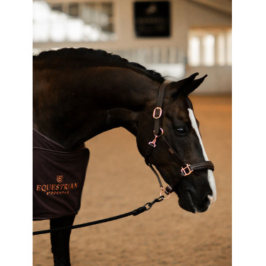 Cabezada de cuero Equestrian Stockholm anatómica brillante Noche sin luna