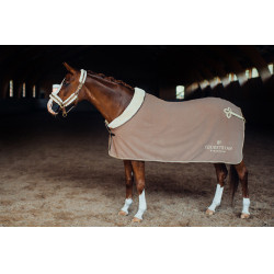 Cabezada y ramal Equestrian Stockholm con borreguillo Champán Beige