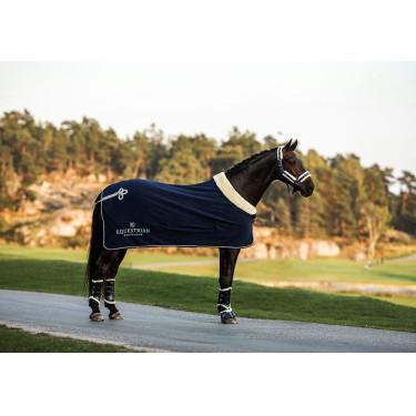 Cabezada y ramal Equestrian Stockholm con borreguillo Marino Azul marino