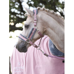 Cabezada y ramal Equestrian Stockholm con borreguillo Rosa