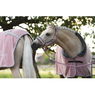 Cabezada y ramal Equestrian Stockholm con borreguillo Rosa