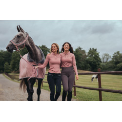 Cabezada y ramal Equestrian Stockholm con borreguillo Rosa