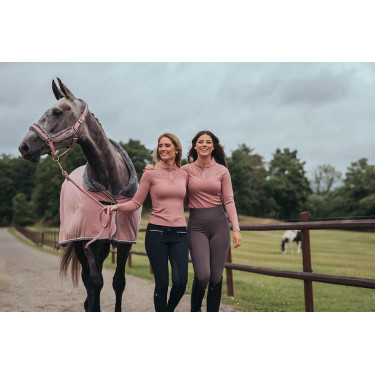 Cabezada y ramal Equestrian Stockholm con borreguillo Rosa