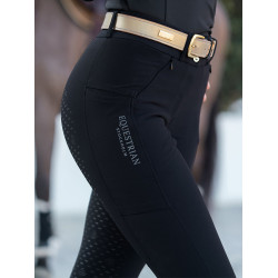 Pantalón de equitación Equestrian Stockholm Elite para mujer Edición negra Negro