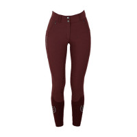 Pantalón de equitación Equestrian Stockholm Elite para mujer Merlot Rojo