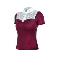 Polo de concurso Equestrian Stockholm Champion para mujer Burdeos