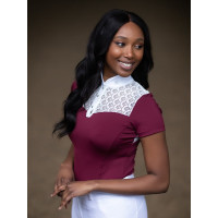 Polo de concurso Equestrian Stockholm Champion para mujer Burdeos