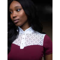 Polo de concurso Equestrian Stockholm Champion para mujer Burdeos