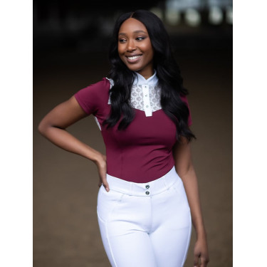 Polo de concurso Equestrian Stockholm Champion para mujer Burdeos Polo de concurso Equestrian Stockholm Champion para mujer Burdeos