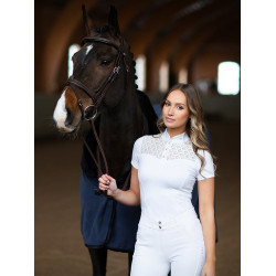 Polo de concurso Equestrian Stockholm Cristal Champion mujer Blanco perfección