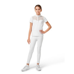 Polo de concurso Equestrian Stockholm Crystal Champion Young Rider Blanco Polo de concurso Equestrian Stockholm Crystal Champion Young Rider Blanco