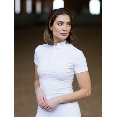 Polo de concurso Equestrian Stockholm Divine Motion mujer de manga corta Alemania Blanco Polo de concurso Equestrian Stockholm Divine Motion mujer de manga corta Alemania Blanco