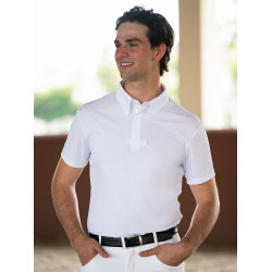 Polo de concurso Equestrian Stockholm Divine Motion hombre de manga corta Blanco Polo de concurso Equestrian Stockholm Divine Motion hombre de manga corta Blanco