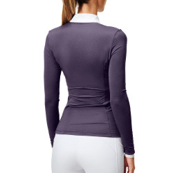 Polo de concurso Equestrian Stockholm Fine Line para mujer Violeta oscuro