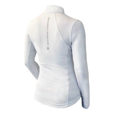 Polo de concurso Equestrian Stockholm Light Breeze para mujer de manga larga con protección UV Blanco perfección Polo de concurso Equestrian Stockholm Light Breeze para mujer de manga larga con protección UV Blanco perfección