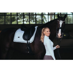 Polo de concurso Equestrian Stockholm Light Breeze para mujer de manga larga con protección UV Blanco perfección Polo de concurso Equestrian Stockholm Light Breeze para mujer de manga larga con protección UV Blanco perfección
