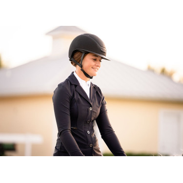 Polo de concurso Equestrian Stockholm Light Breeze para mujer de manga larga con protección UV Blanco perfección Polo de concurso Equestrian Stockholm Light Breeze para mujer de manga larga con protección UV Blanco perfección