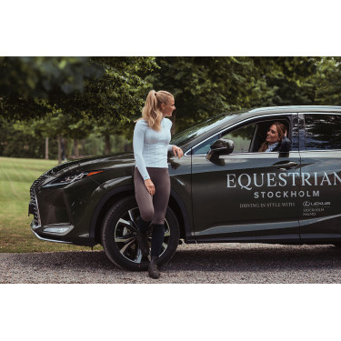 Polo de concurso Equestrian Stockholm Light Breeze para mujer de manga larga con protección UV Blanco perfección Polo de concurso Equestrian Stockholm Light Breeze para mujer de manga larga con protección UV Blanco perfección