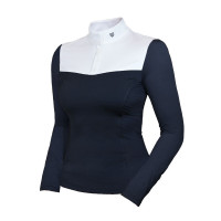 Polo de competición de manga larga Equestrian Stockholm refined para mujer Marino Azul marino