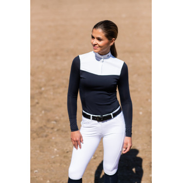 Polo de competición de manga larga Equestrian Stockholm refined para mujer Marino Azul marino Polo de competición de manga larga Equestrian Stockholm refined para mujer Marino Azul marino