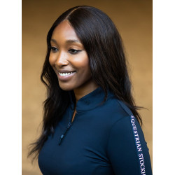 Polo de manga larga Equestrian Stockholm Power para mujer Tecnología moderna marina