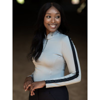 Polo de manga larga Equestrian Stockholm Reflective Power para mujer Negro luminoso