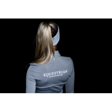Polo de manga larga Equestrian Stockholm Reflective Power para mujer Negro luminoso