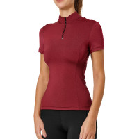 Polo UV Protection Equestrian Stockholm de manga corta para mujer Burdeos