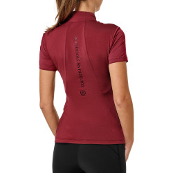 Polo UV Protection Equestrian Stockholm de manga corta para mujer Burdeos