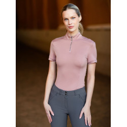 Polo UV Protection Equestrian Stockholm de manga corta para mujer Rosa